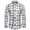White, variant on FBMDBB Mens Flannel Plaid Shirt Casual Long Sleeve Button Down Shirts with Pockets Mens Autumn Button Up Shirts Tops