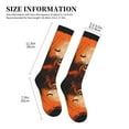 thumbnail image 2 of Compression Socks for Women and Men - Halloween Orange Sky Pumpkin Compression Socks Circulation for Workout, 2 of 8
