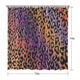 thumbnail image 5 of Purple and Orange Of Leopard Print Shower Curtain 72"x72" ,Bathroom Decorative Shower Curtains Set with 12 Hooks,Modern Waterproof Washable Shower Curtain, 5 of 6