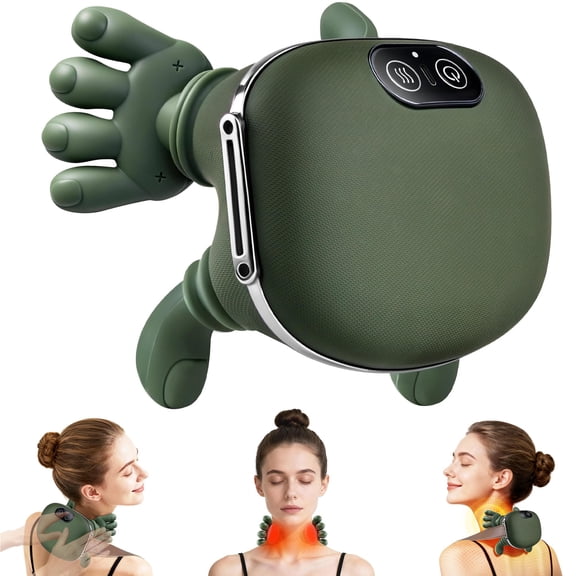 Wireless Bionic Finger Neck Shoulder Massager Kneading Shawl Brushless Motor Rechargeable Deep Massage For Home Office Travel Us