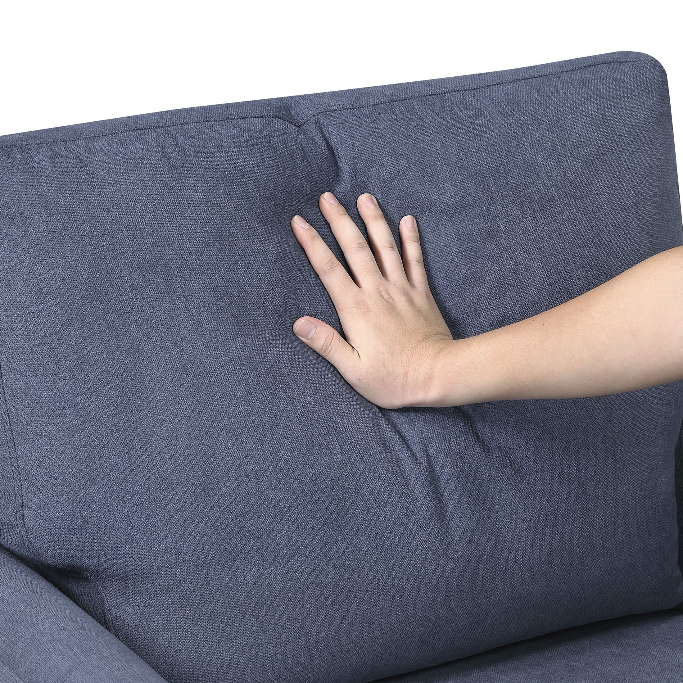 OakvillePark Islewyn Textured Fabric Sofa, Blue