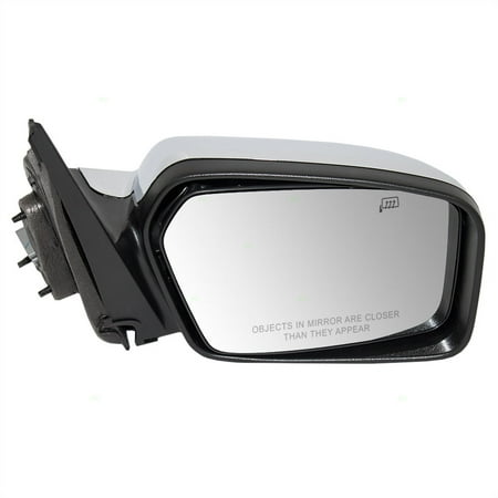 - Passengers Power Side View Mirror Heated Memory Puddle Lamp Black Base w/ Chrome Cover Replacement for Lincoln 6H6Z17682B