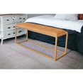 thumbnail image 6 of HomeRoots 489315 19 x 42.5 x 13.5 in. Brown & Gold Upholstered Upholstery Bedroom Bench, 6 of 6