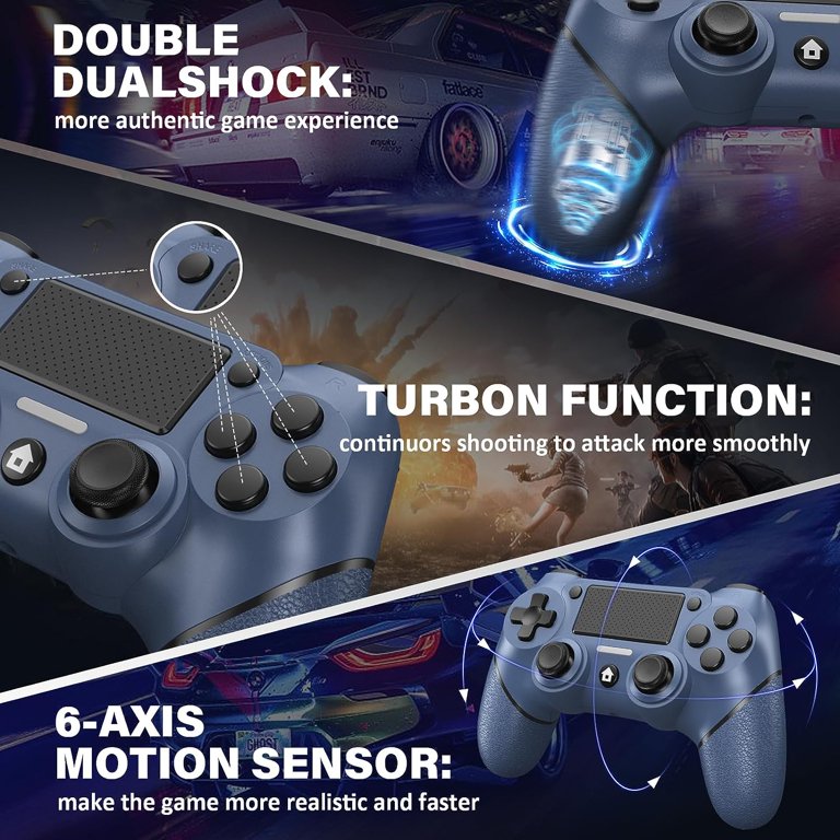 Andoe Bluetooth Wireless Controller for PS4 & PC, with 6