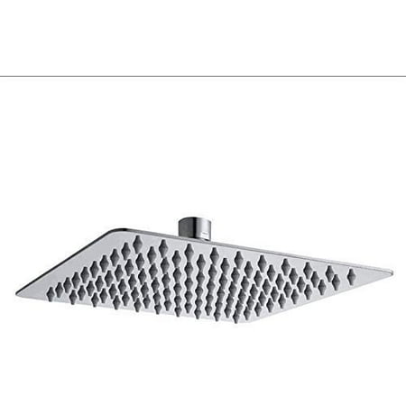 Vanity Art 12 Inch Square Rain Showerhead High Pressure Stainless Steel Rainfall Shower Head with Waterfall Full Body Coverage, Brushed Nickel Finished