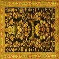 thumbnail image 1 of Ahgly Company Indoor Square Animal Yellow Traditional Area Rugs, 3' Square, 1 of 4
