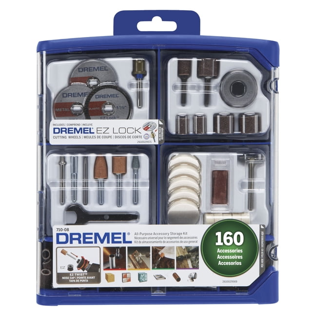 Kit de accesorios para herramientas rotativas Dremel de 160 piezas con tecnología EZ Lock