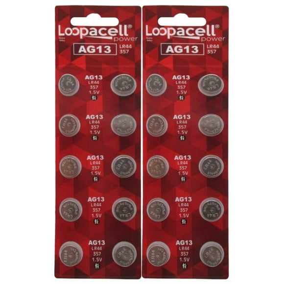 LOOPACELL LR44 AG13 357 303 SR44 Battery 1.5V Button Coin Cell 20 Batteries