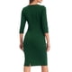 thumbnail image 3 of Vestido de tubo con cremallera para mujer Inspire Chic, vestido de trabajo en color verde, 3 of 6