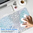 thumbnail image 4 of Long Mouse Pads for Desk,Blue Floral Leaf Pattern Desk Mats on Top Of Desks, Desk Mouse Pad Extra Large with 3mm Non-Slip Base and Stitched Edge for Gaming,Office,Work,Home 31.5"x15.7", 4 of 6