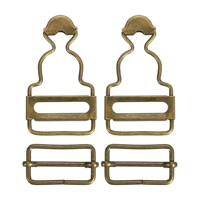 Unique Bargains Boucles Globales 2 Ensembles Boucles de Remplacement Rétro pour Bretelles 28mm, Ton Bronze