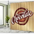 thumbnail image 5 of Ambesonne Chocolate Shower Curtain, Master Chocolatier Sign, 69"Wx70"L, Brown Sand Brown, 5 of 5