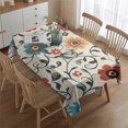 thumbnail image 2 of Pioneer Flower Floral Print Pattern Rectangle Tablecloth 60"x84",Waterproof Polyester Rectangle Table Cloth, Wipeable Spillproof Polyester Tablecloth for Dining, Camping, Indoor and Outdoor, 2 of 5