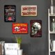 thumbnail image 3 of 4 Uds Tatuaje Publicidad Placa Metal Vintage Pintura Hierro Rectangular 20x30cm, 3 of 9