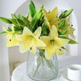 thumbnail image 6 of Premium Artificial Lilies - Realistic Plastic Flowers for Home Decor, 14.1" White/Yellow/Pink, Fade-Resistant & Waterproof Simulation Flowers, 6 of 6