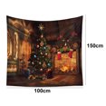thumbnail image 2 of Tapiz con temática navideña, tapiz pequeño para colgar en la pared con diseño navideño, manta de pared, para dormitorio, sala de estar, 2 of 5