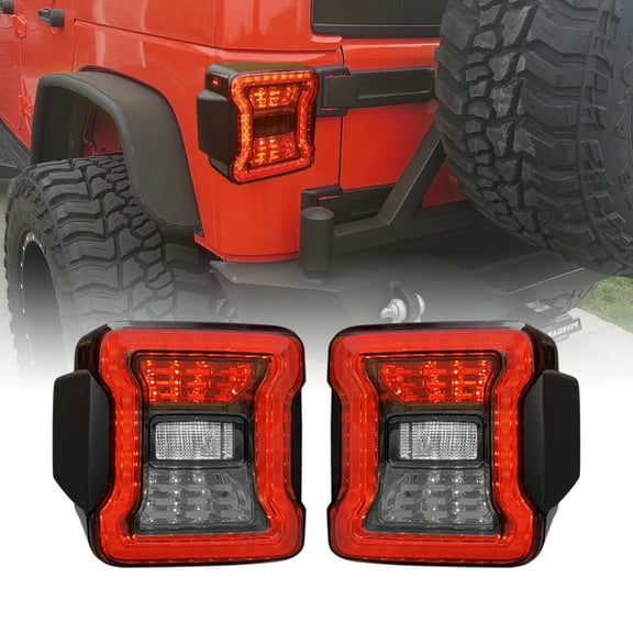 AMERICAN MODIFIED JK to JL Conversion LED Tail Lights Smoked Black for 2007-2018 Wrangler JK JKU