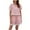 Pink, variant on 2 Picec of Outfit Sets for Womens Fashion Plus Size Summer and Autumn Round Neck Sleeveless Shorts Pants Casual Suit Sets