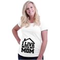 thumbnail image 4 of Humor I Live With My Mom Baby Bump Women's Maternity T Shirt Tee Brisco Brands S, 4 of 7