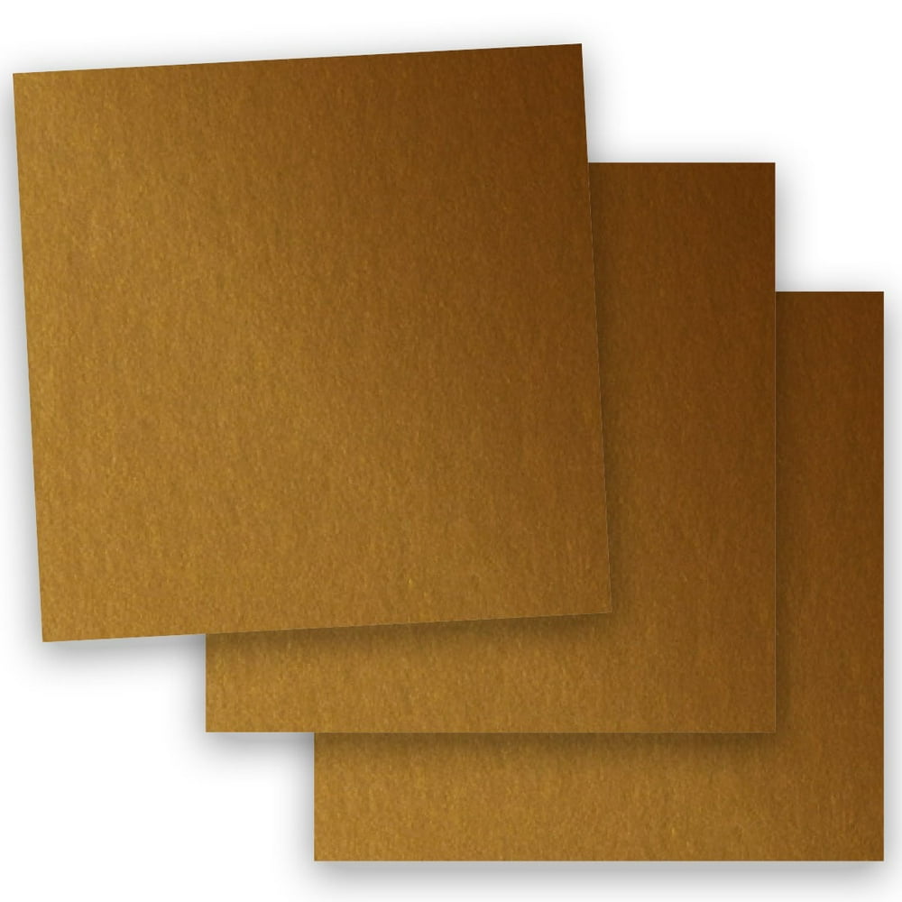 Metallic ANTIQUE GOLD 12X12 (Square) Paper 105C Cardstock 100 PK