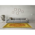 thumbnail image 3 of Ahgly Company Machine Washable Indoor Rectangle Medallion Yellow Traditional Area Rugs, 7' x 10', 3 of 4