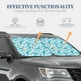 thumbnail image 7 of Picia Winter Warmth Blue Knitted 2 Piece Car Windshield Sun Shade Foldable | Foldable Sun Shield for Front Window Blocks UV Rays and Keeps Your Vehicle Cool-Large, 7 of 7