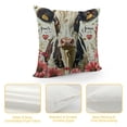 thumbnail image 4 of YINGXI  Just A Girl Who Lovers Cows Floral Throw Pillow Case, Leopard Print Floral Dairy Cow Decorative Cushion Cover for Farmhouse Home Bedroom Girls Room,Cow Lovers Gifts,Girls Women Gifts 22x22in, 4 of 5