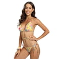 thumbnail image 2 of Sunsent Women's Bikini Swimsuit Cross Lace Up Two Piece Bathing Suit, 2 of 7