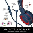 thumbnail image 6 of MYZI Kids Wired Headphones with Mic, 85dB Safe Volume, Stickers Included – Blue, 6 of 9