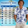 thumbnail image 4 of Psesaysky Blue Palm Tree Print Mens T-Shirts Summer Dress for Women Hawaiian Aloha Shirt Sleeveless Sundress Travel Matching Couples Luau Outfits Plus Size, 4 of 7