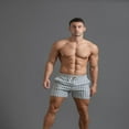 thumbnail image 5 of LYMAYTER Cotton Shorts for Men's Vertical Stripe Shorts Sports Shorts S-4XL, 5 of 8