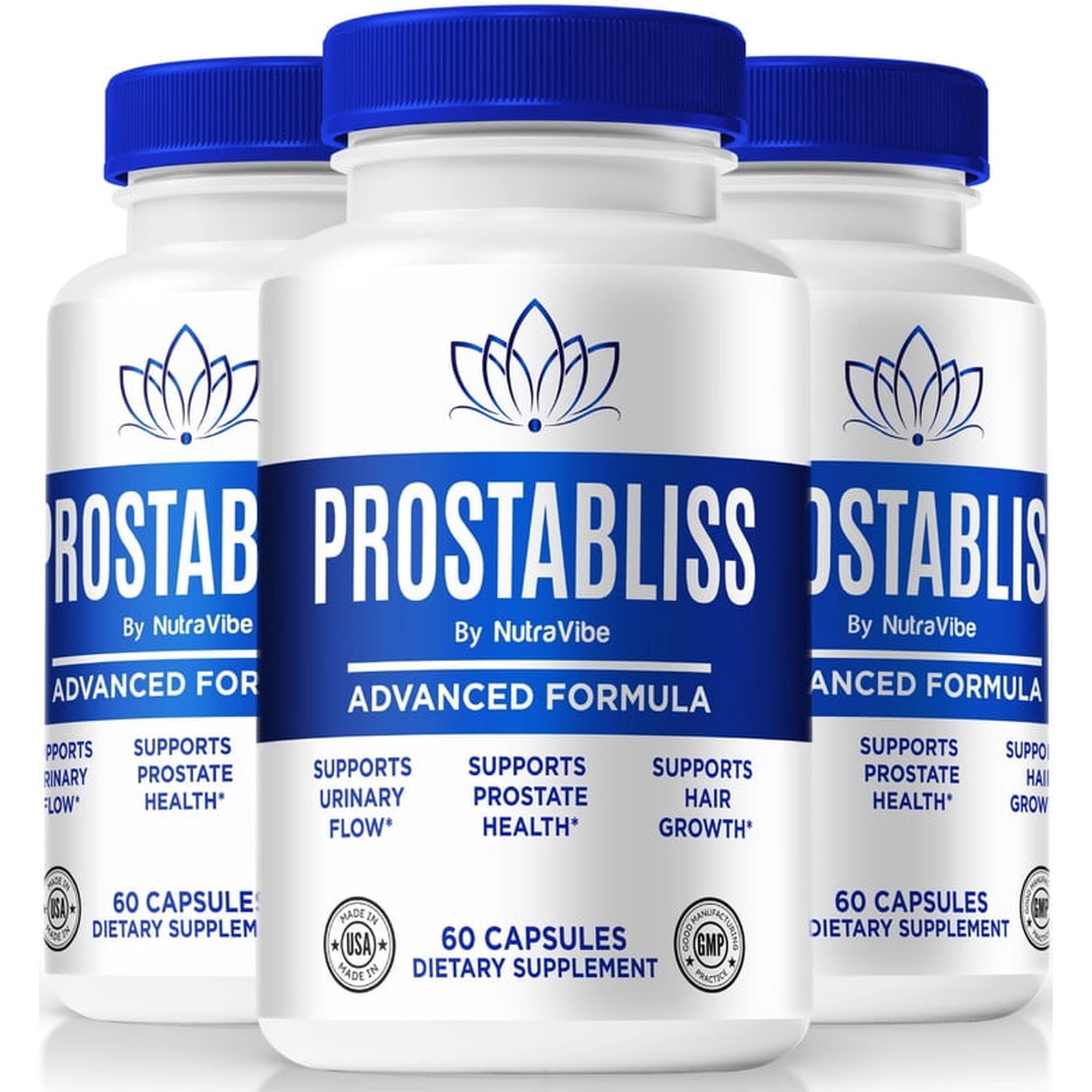 (3 Pack) Prostabliss Capsules - Official Prosta Bliss 100 Pills For Prostate Heath, All Natural Formula To Support Control, Energy & Overall Well-Being, Prostabliss Plus Review (180 Capsules)