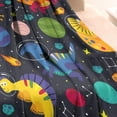 thumbnail image 3 of DarkBlue Cartoon Dinosaurs Planets Pattern Blanket,Comfortable Soft Flannel Throw Blanket,All Season,Warm Lightweight Blankets for Sofa Bed Couch Living Room Chair,30"x40", 3 of 4