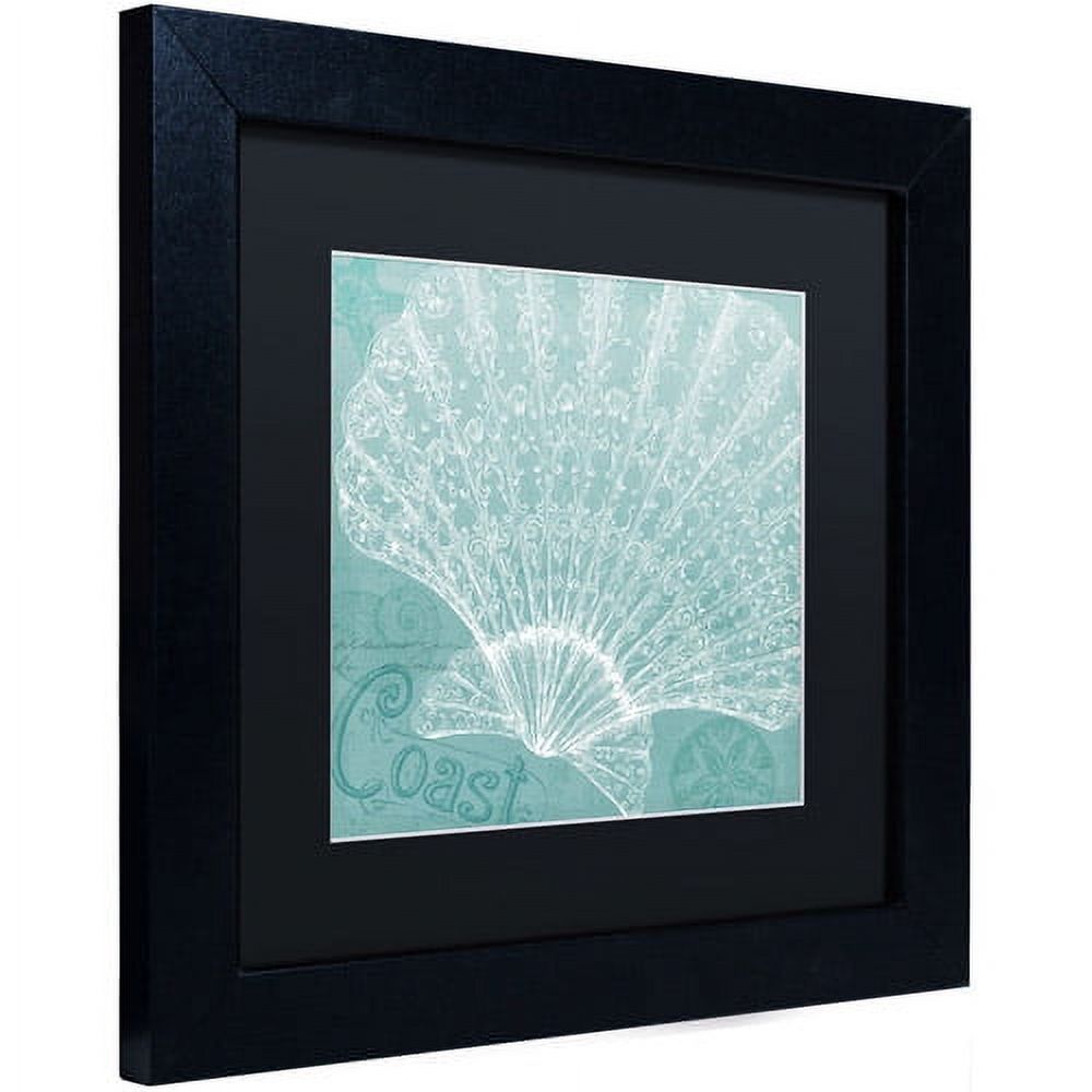 Trademark Fine Art "Aqua Treasure III" Canvas Art by Daphne Brissonnet, Black Matte, Black Frame