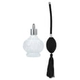 thumbnail image 1 of Botella de perfume de vidrio retro, rellenable, con borla, vacía, atomizador, 80 ml, 1 of 15