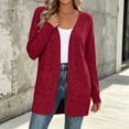 thumbnail image 6 of Women's Knit Cardigan Sweater Long Sleeve V-Neck Relaxed Fit Fall Tops with Pockets, 6 of 9