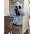 thumbnail image 2 of CORIRESHA Women's Star Embroidery Zip Hoodie Long Sleeve Y2K E-Girls Streetwear Cute Sweatshirt with Ears, 2 of 3