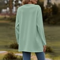 thumbnail image 4 of Long Sleeve Cardigan with Pockets, Women's Casual Duster, Open-Front Knit Mint Green 3Xl , Cardigan, 4 of 5