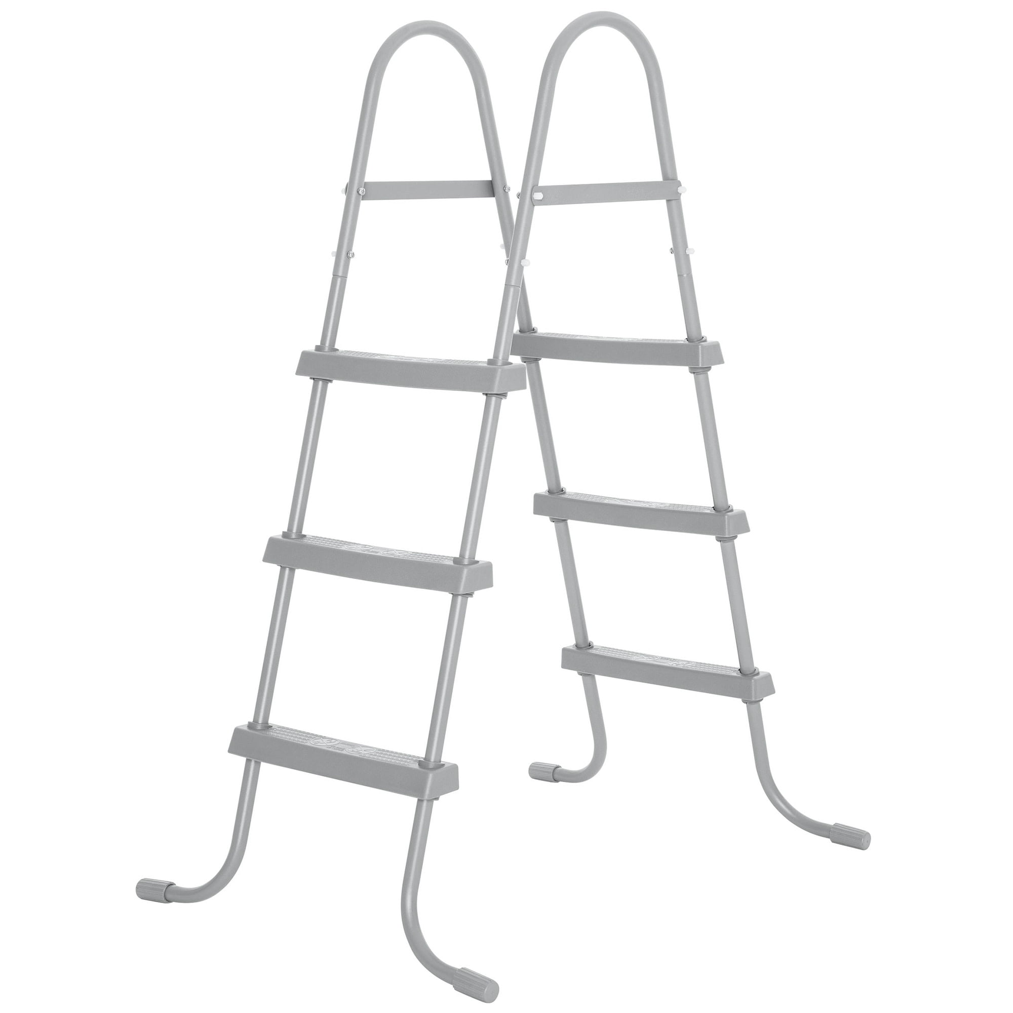 Bestway: Steel Pro MAX - 14' x 42", Grey -Round Above Ground Swimming Pool Set, ClickConnect Frame, Tritech, Filter Pump-Ladder-Cover, 3440 Gal Water