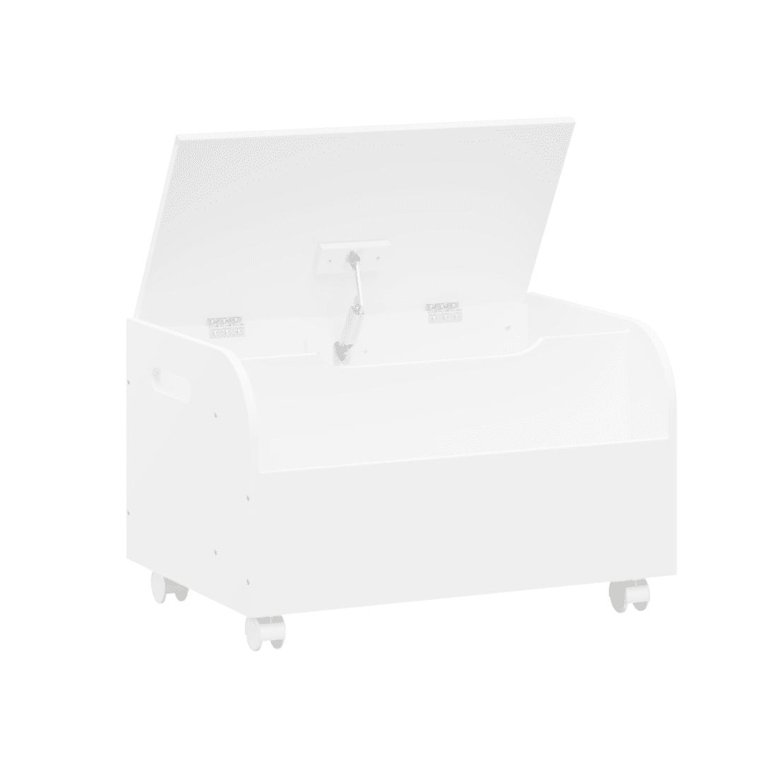 Kids Toy Storage Organizer with Front Bookshelf, Wooden Toy Box with 4 Universal Wheels, Flip-Top Lid, Safety Hinge, Boys Girls Toy Chest Bench for Playroom Kids Room Organization(White)