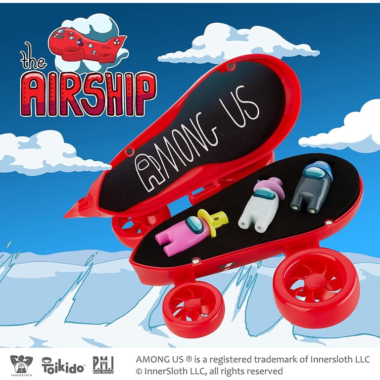 Among Us Airship 3ct Exclusive Crewmate Figures Pink Black White