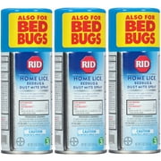3 Pack RID Step 3 Home Lice, Bedbug & Dust Mite Spray 5 oz (141.8 g) Each