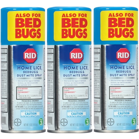 3 Pack RID Step 3 Home Lice, Bedbug & Dust Mite Spray 5 oz (141.8 g)
