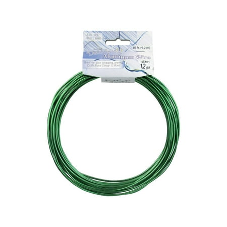 Dazzle It Aluminum Wire 12ga Rnd 30ft Green