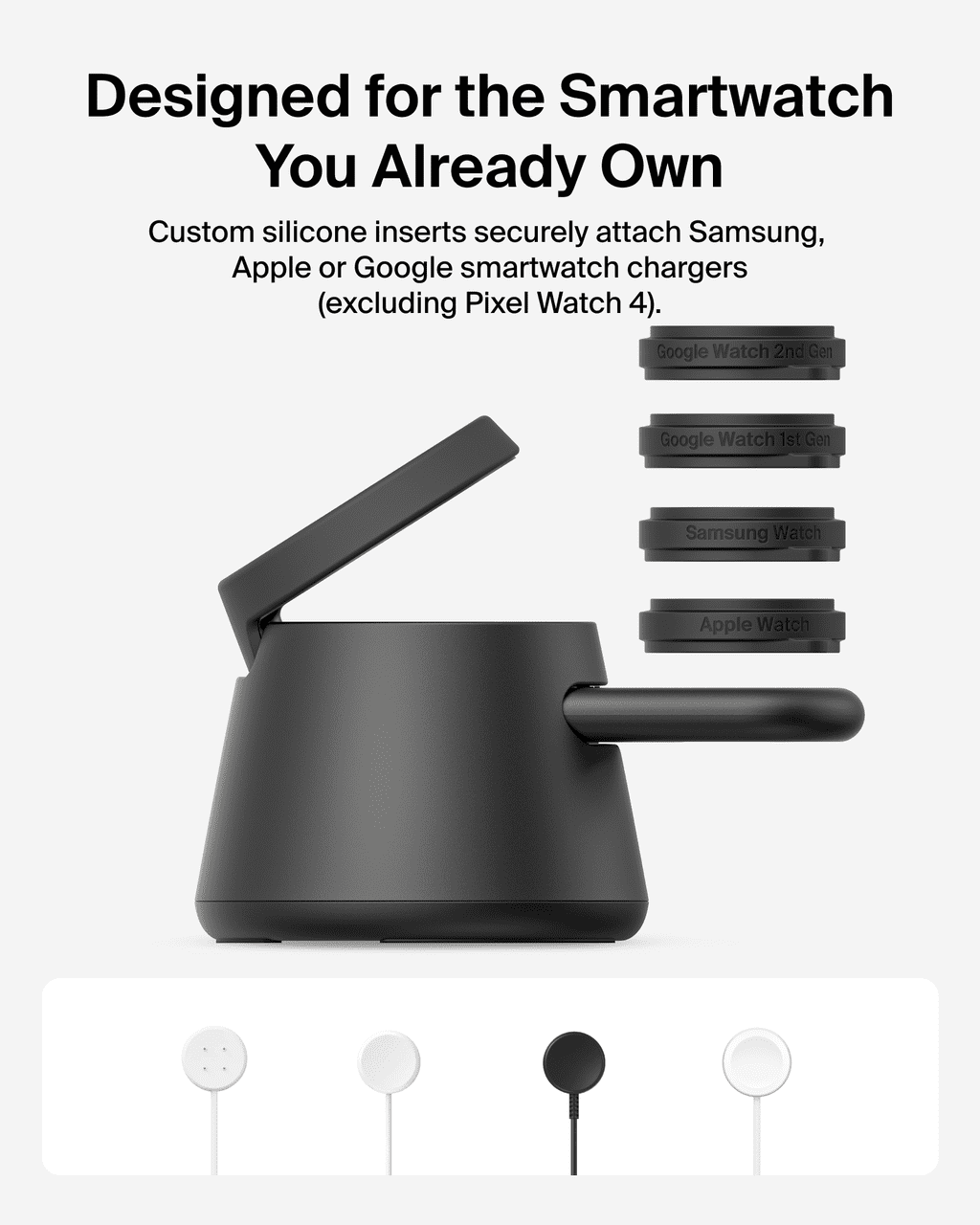 Belkin 3-in-1 Wireless Charging Station w/ USB C for Smartwatch Qi2.2 Magnetic Charger 25W Dock for Samsung Galaxy S26, Galaxy Watch, Pixel 10, Google Pixel Watch, Apple Watch, 45W Adapter