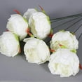 thumbnail image 4 of Silk Peony Artificial Flower Heads 4 inch Fake Peony Flowers Heads with Stems Artificial Peony Flower Heads in Bulk Wholesale for Wedding Home Decor (Red), 4 of 5