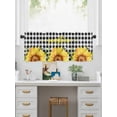 thumbnail image 5 of Valances for Windows Sunshine Watercolor Rod Pocket Cafe Window Treatments Valance Curtains for Kitchen Bathroom Laundry Basement Windows 60"x18", 5 of 9
