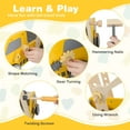 thumbnail image 6 of Costway 2-In-1 Montessori Wooden Baby Walker with Learning Activities Adjustable Speed, 6 of 10