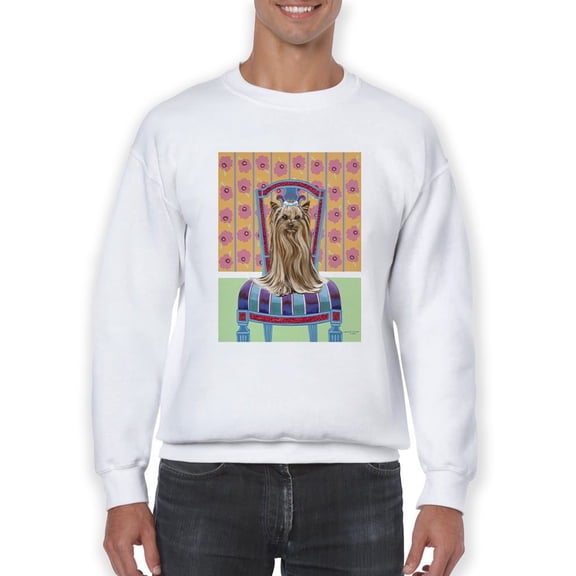 Crown Princess Yorkie. Sweatshirt Men -Carolee Vitaletti Designs, Male XX-Large