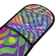 thumbnail image 4 of Yayeee Double Oven Mitt Kitchen Heat Resistant Baking 35" x7" Quilted Glove, Green Wavy Pattern, 4 of 6